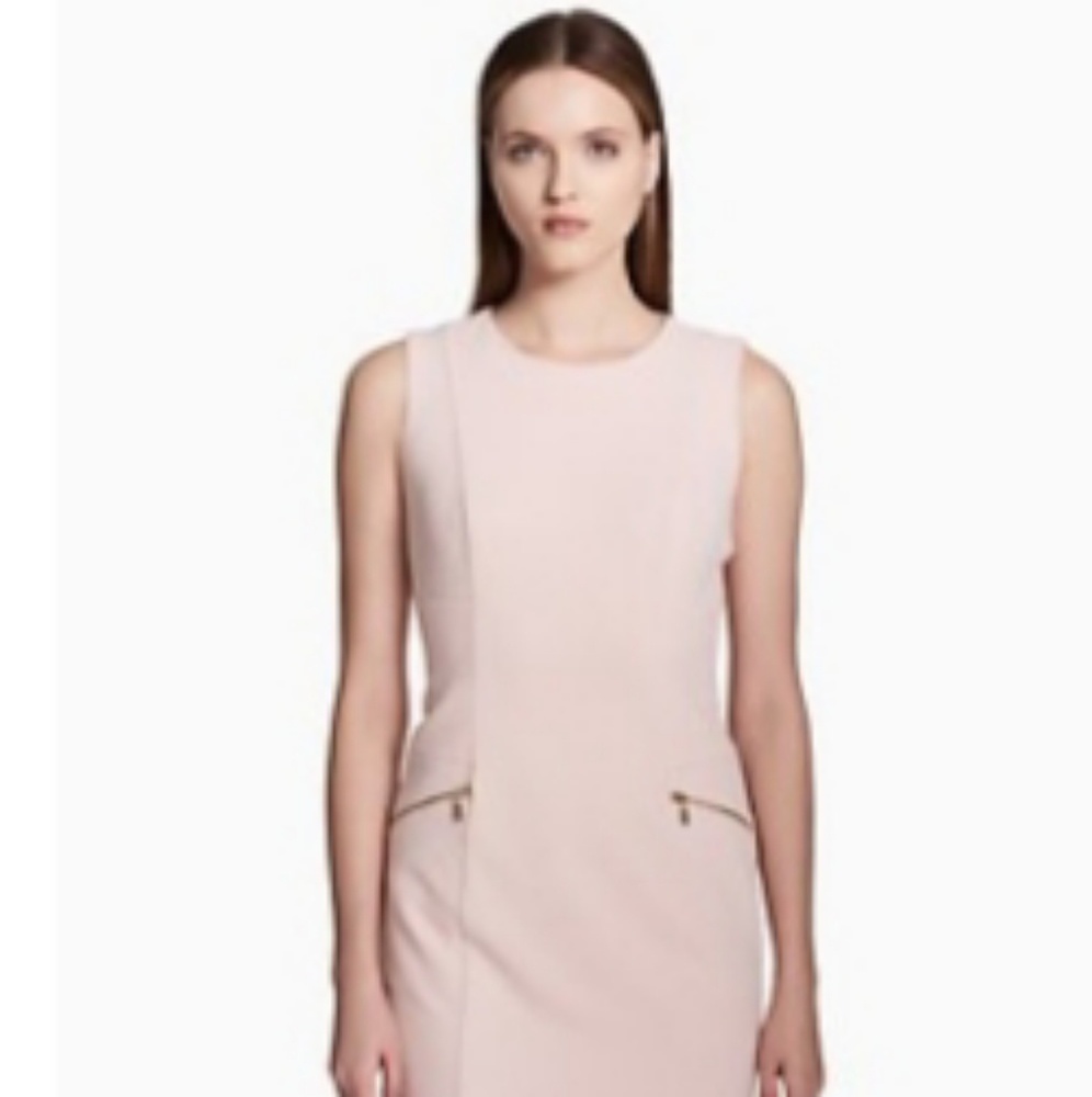 Calvin Klein V-Neck Choker Sheath Dress